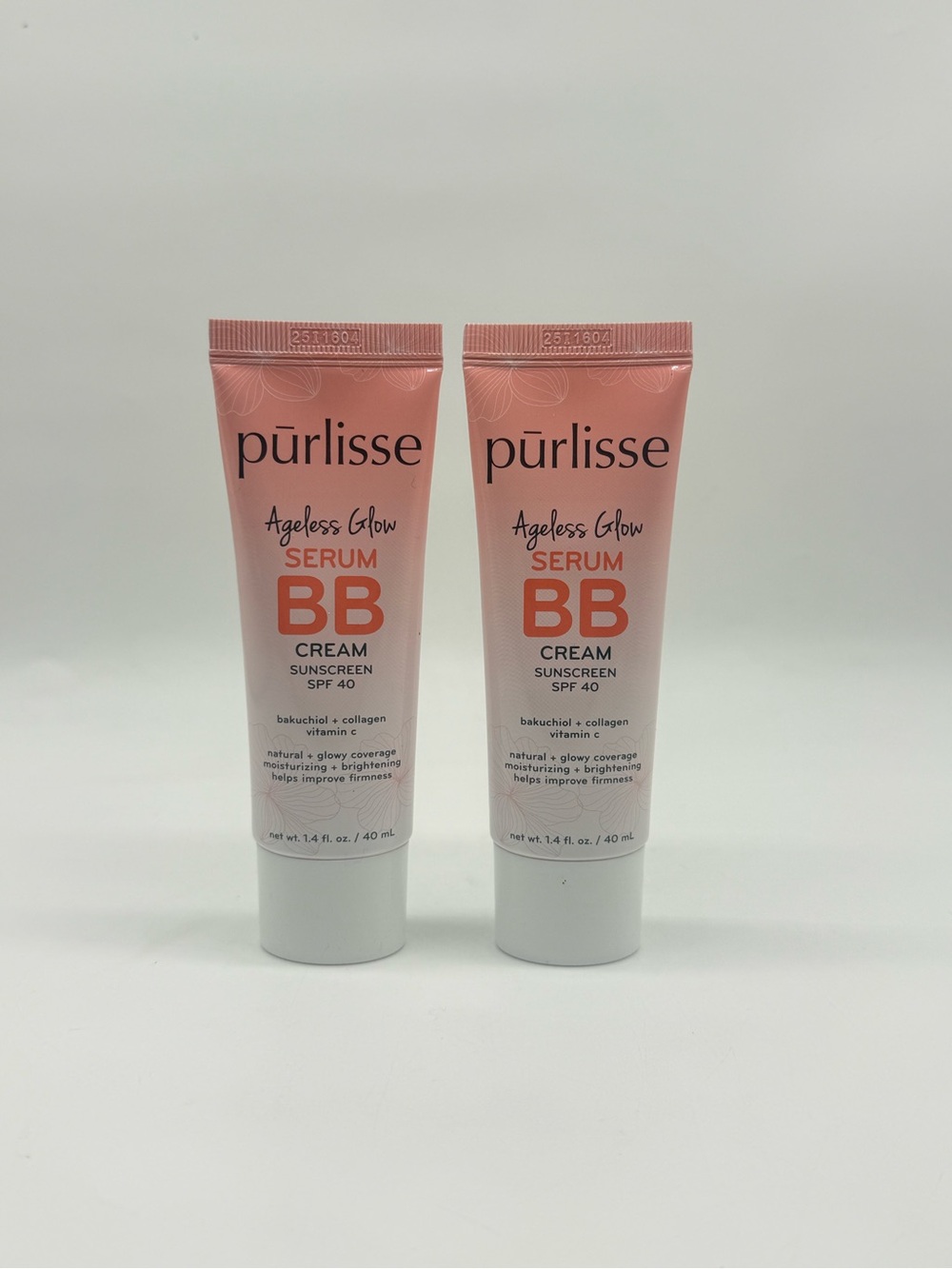Purlisse Ageless Glow Serum BB Cream SPF 40, Medium Warm 1.4 fl oz - 2 Pack